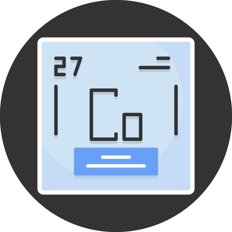 Cobalt Flat Grey Circle Style Icon vector