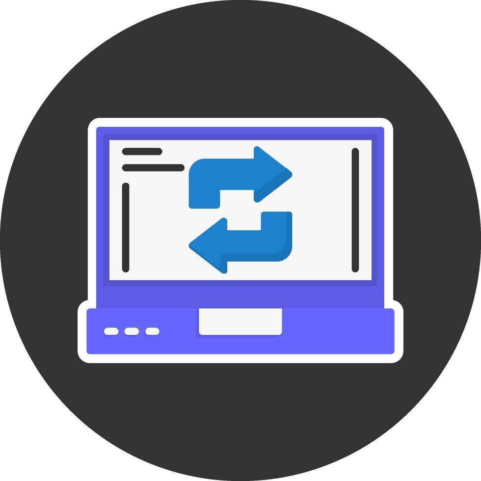 Refresh Flat Grey Circle Style Icon vector
