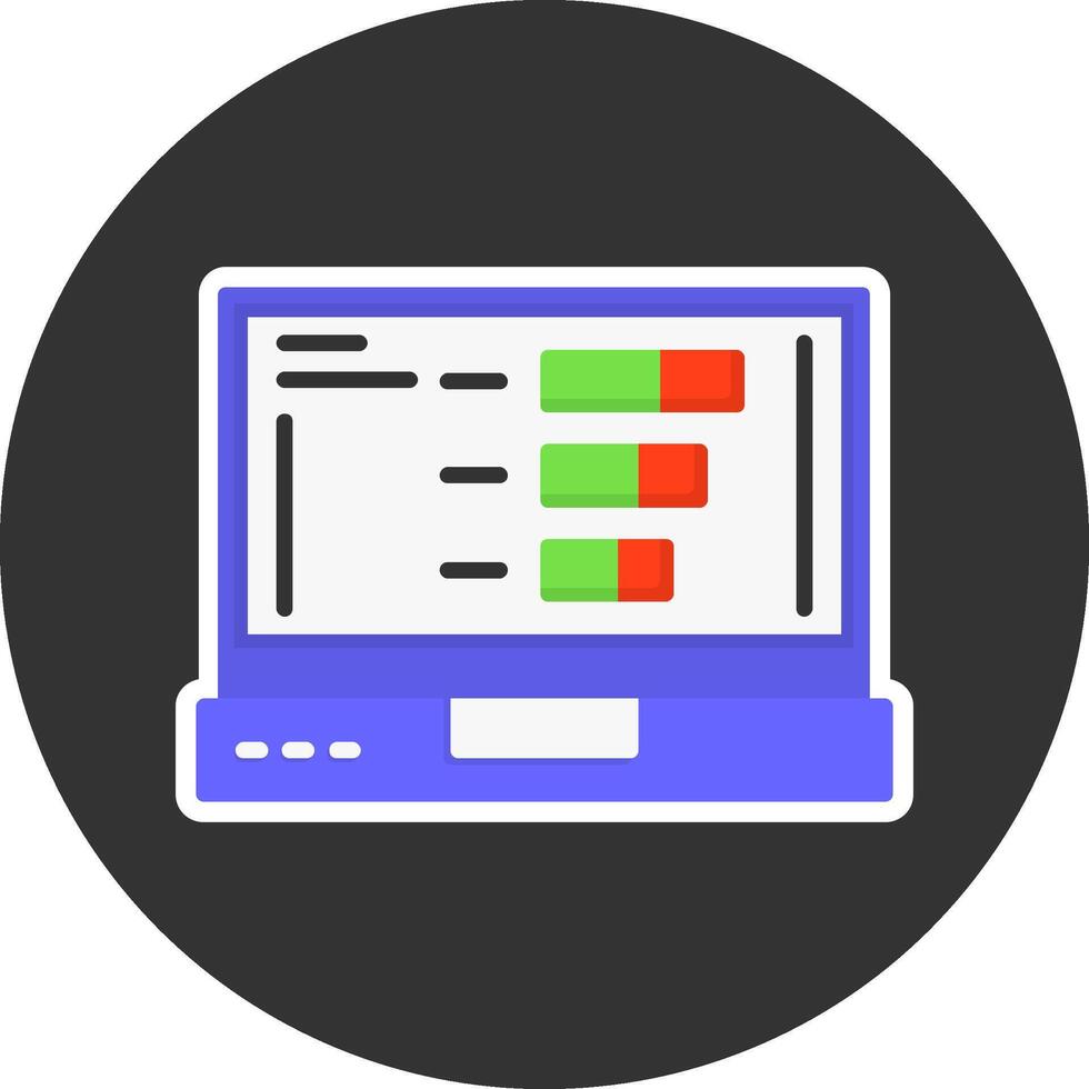 Statistics Flat Grey Circle Style Icon vector
