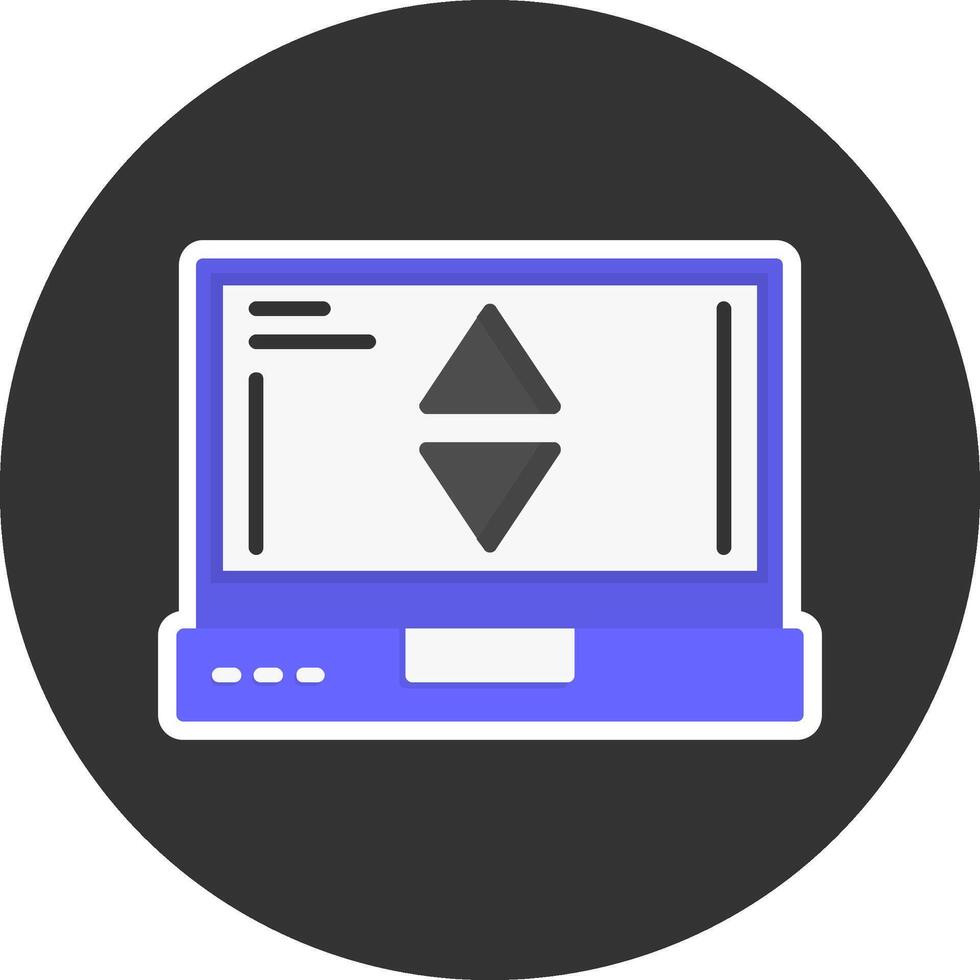 Sort Flat Grey Circle Style Icon vector