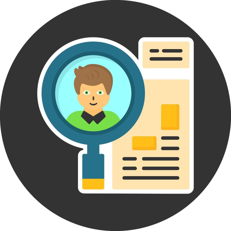 Background Check Flat Grey Circle Style Icon vector