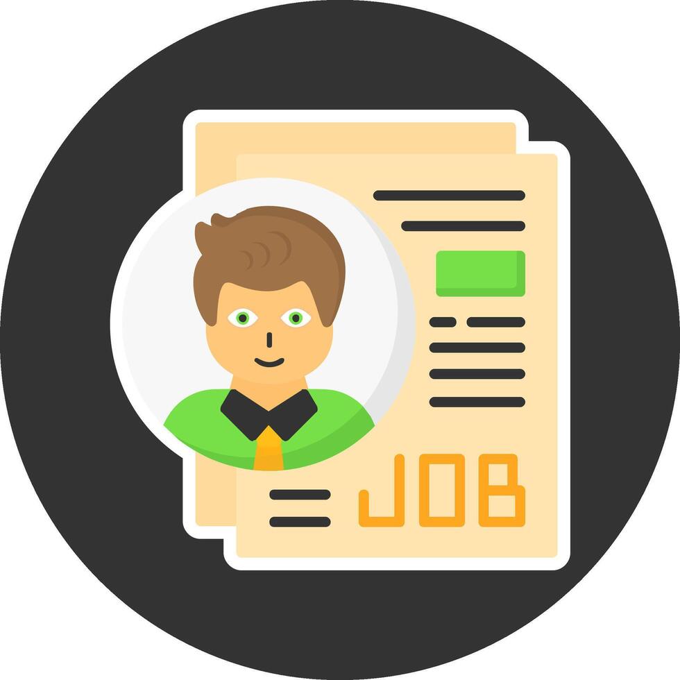 Job Description Flat Grey Circle Style Icon vector