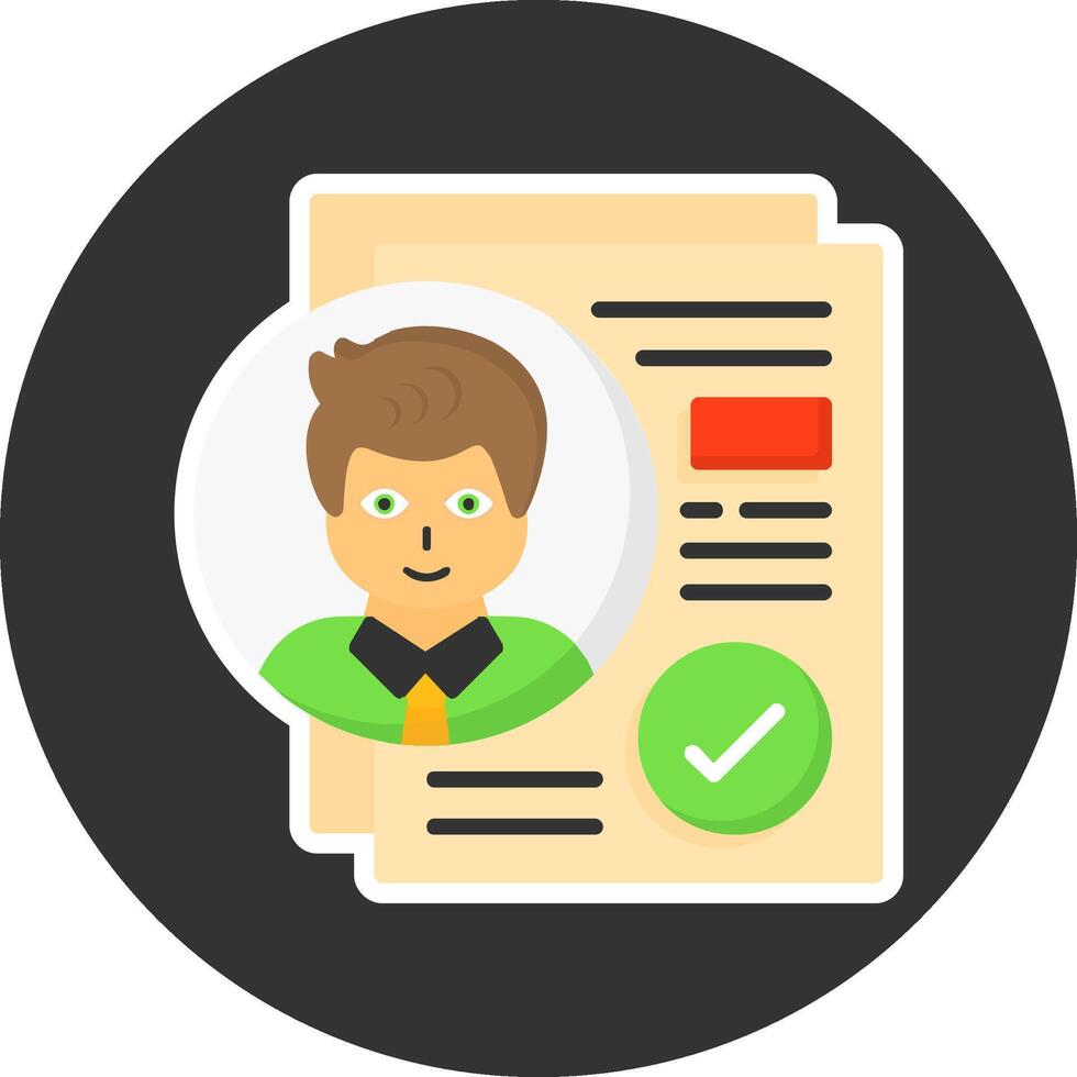 Acceptance Flat Grey Circle Style Icon vector