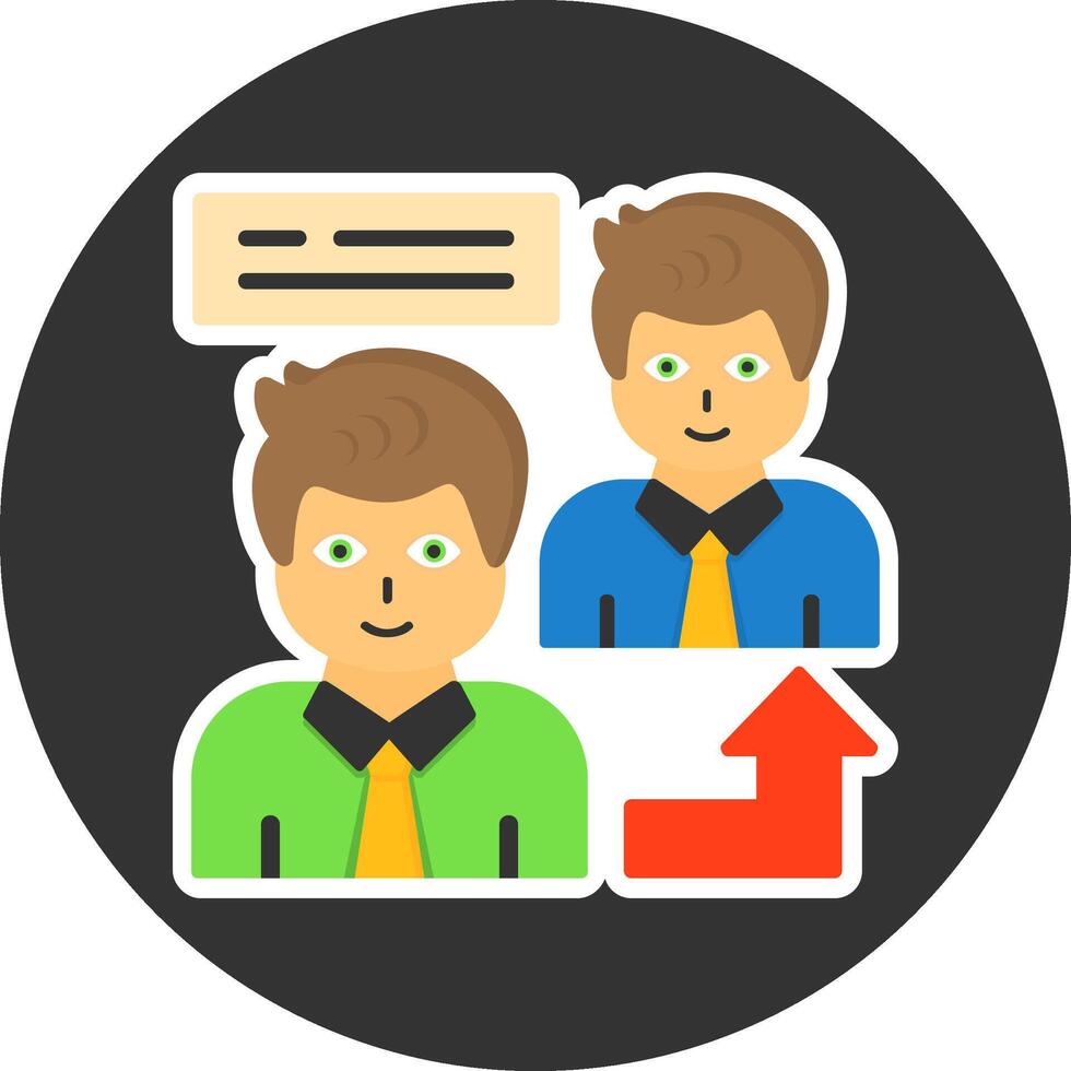Referral Flat Grey Circle Style Icon vector
