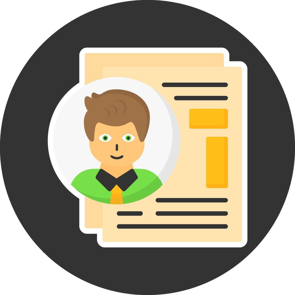 Candidate Flat Grey Circle Style Icon vector