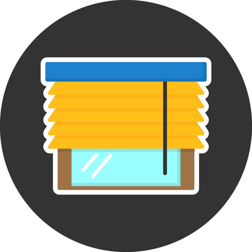 Blinds Flat Grey Circle Style Icon vector