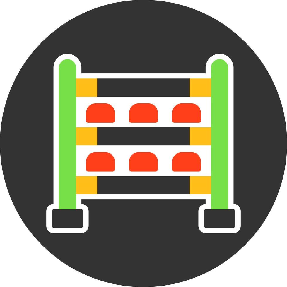Shoe rack Flat Grey Circle Style Icon vector