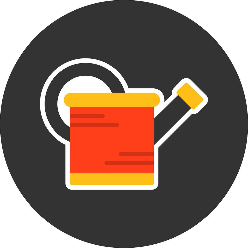 Watering can Flat Grey Circle Style Icon vector