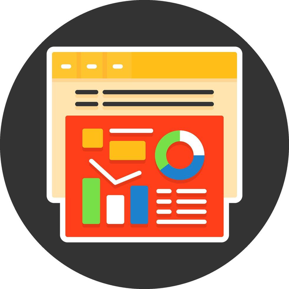Metrics Flat Grey Circle Icon Style vector