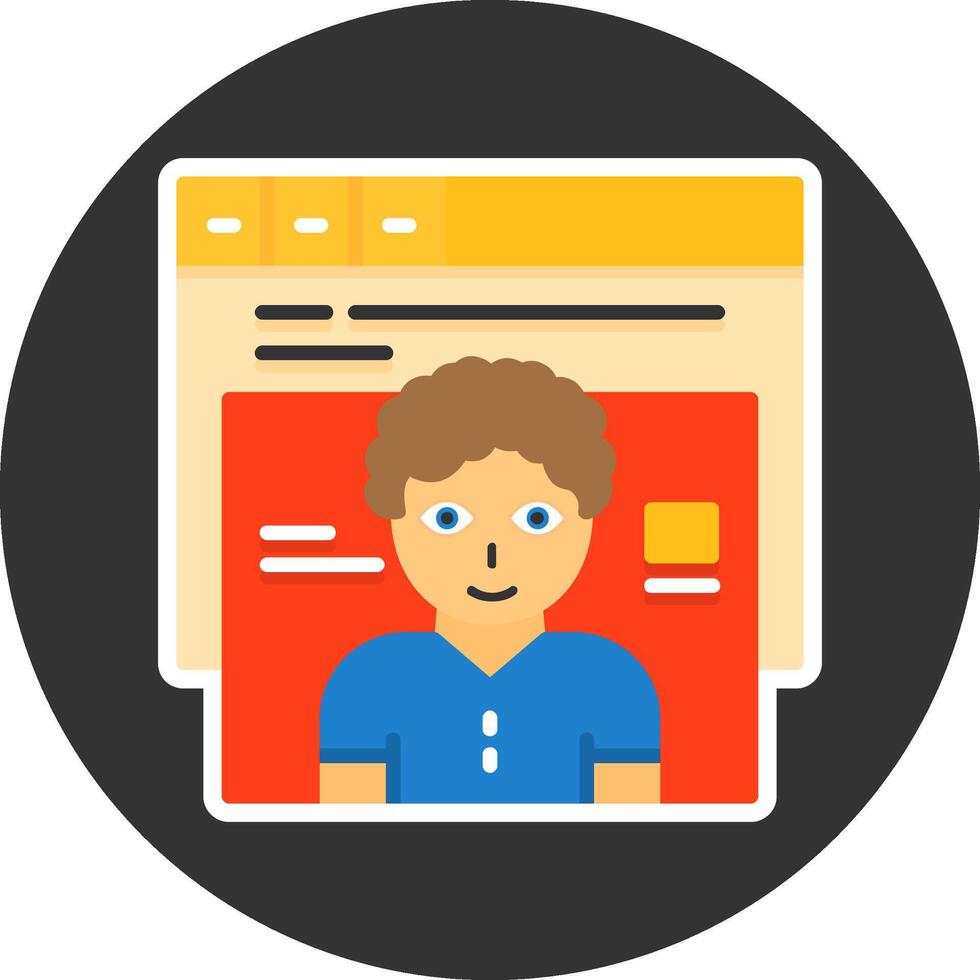 Unique visitors Flat Grey Circle Icon Style vector