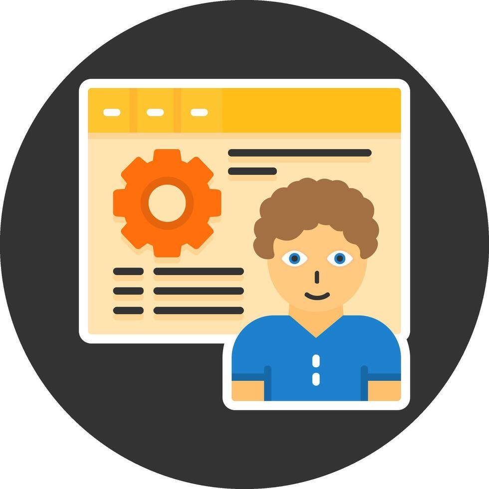 Competition analysis Flat Grey Circle Icon Style vector