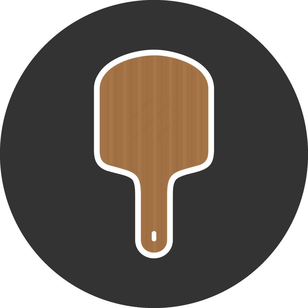 Pizza peel Flat Grey Circle Style Icon vector