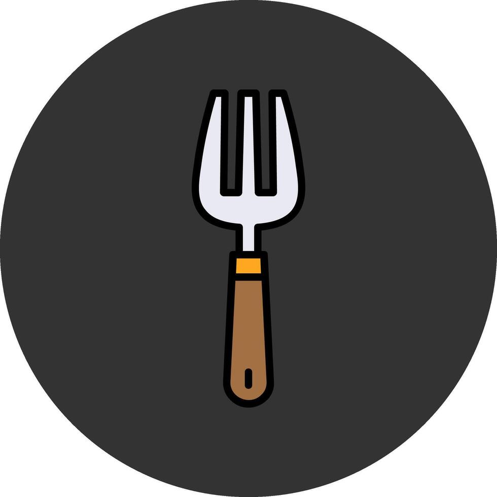Fork Flat Grey Circle Style Icon vector