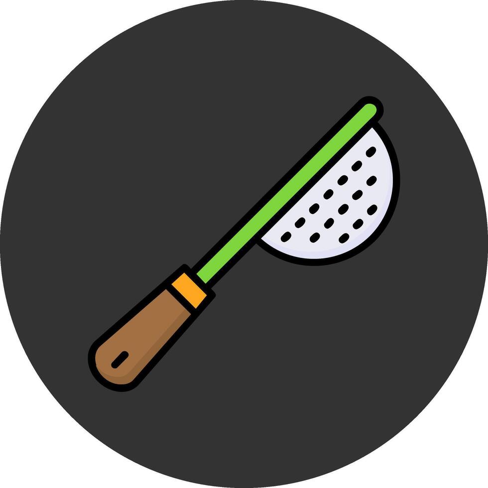 Sieve Flat Grey Circle Style Icon vector