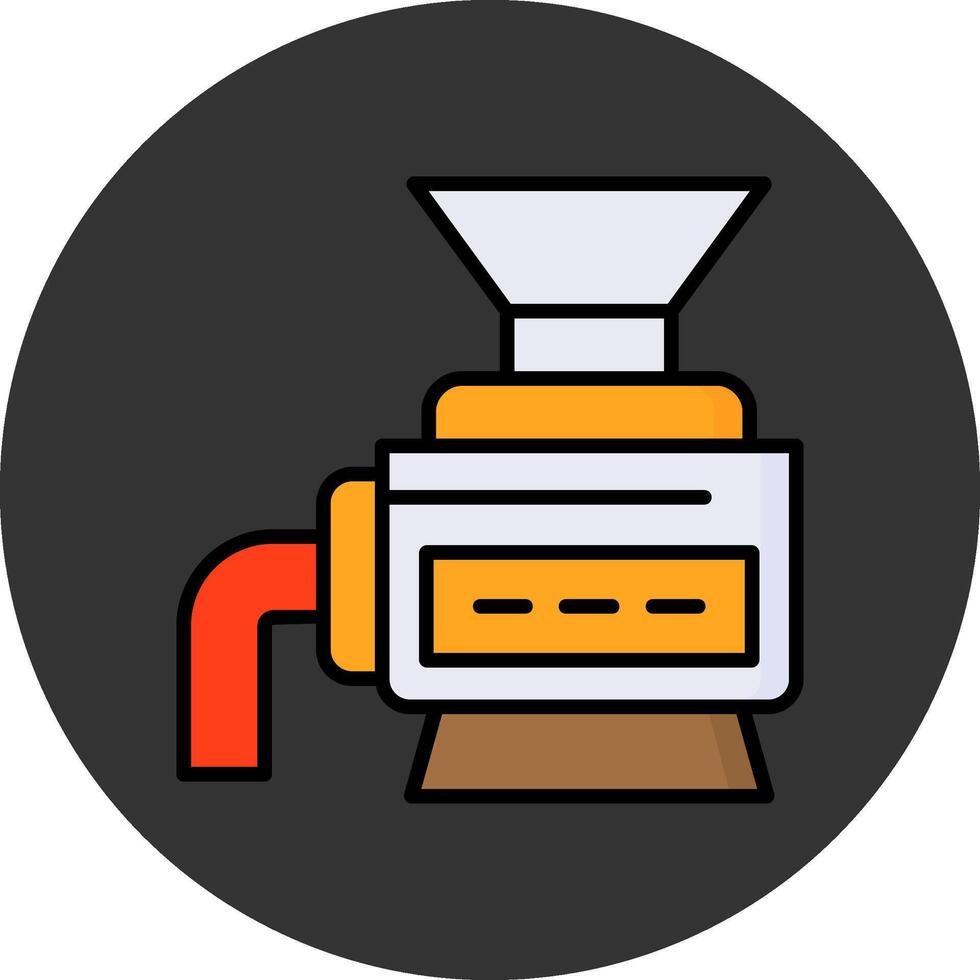 Crusher Flat Grey Circle Style Icon vector