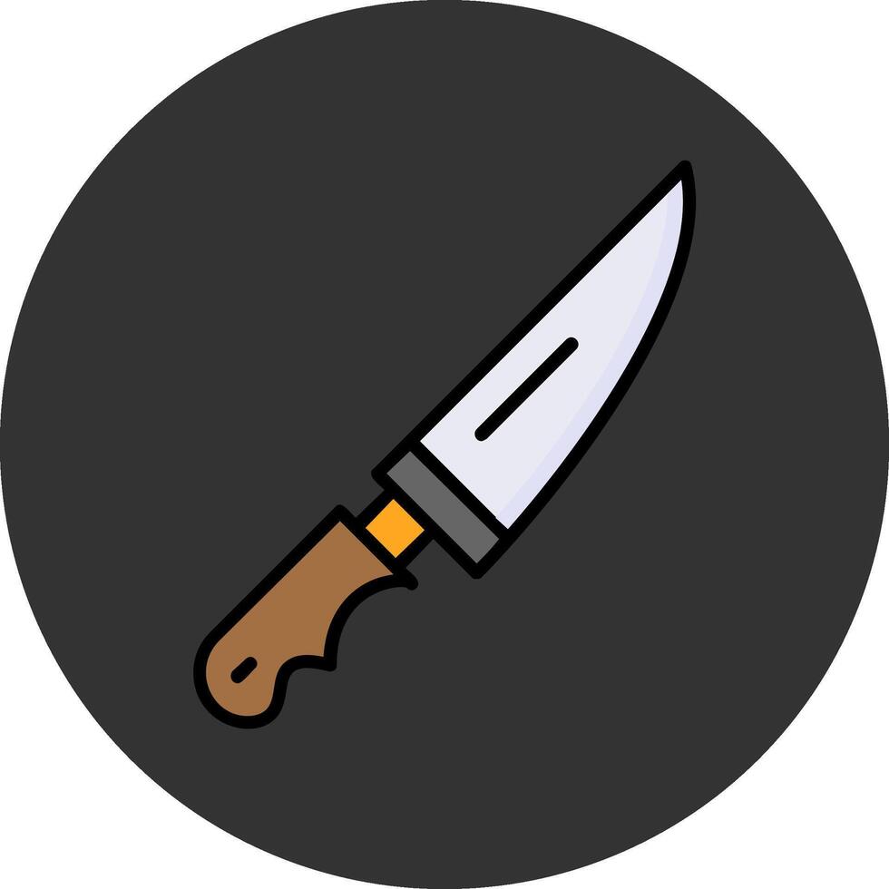Knife Flat Grey Circle Style Icon vector