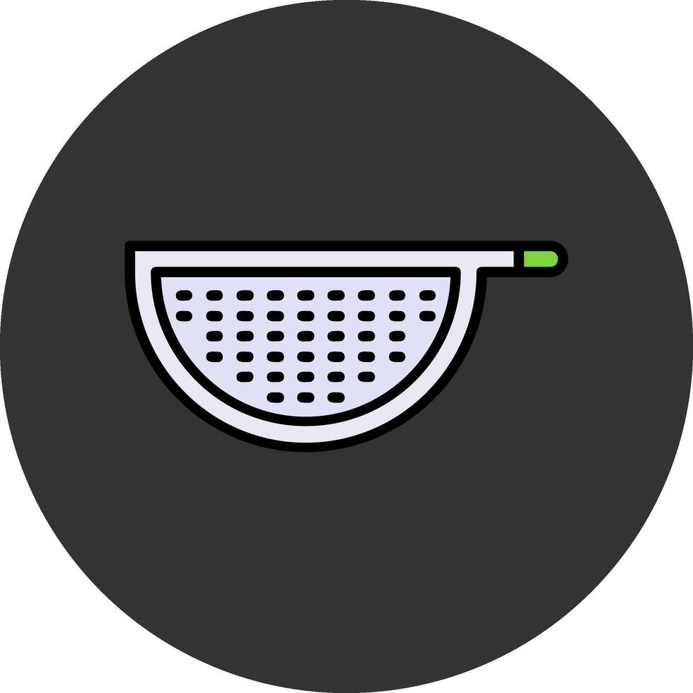Strainer Flat Grey Circle Style Icon vector
