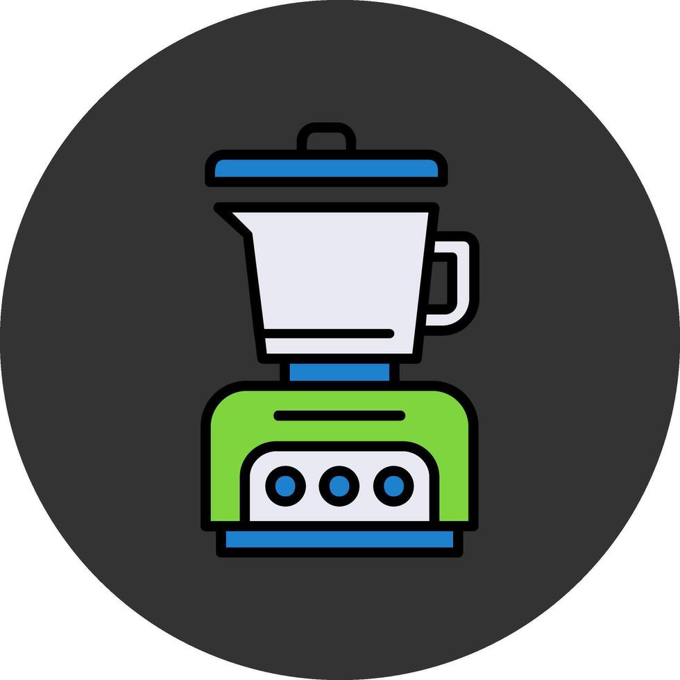 Mixer blender Flat Grey Circle Style Icon vector