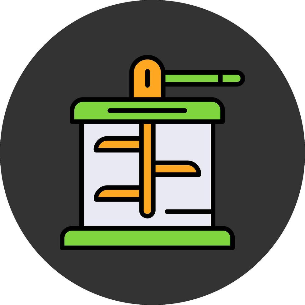 Cutter Flat Grey Circle Style Icon vector
