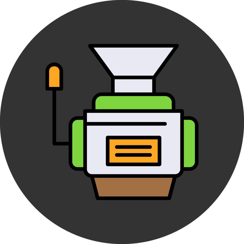 Meat grinder Flat Grey Circle Style Icon vector