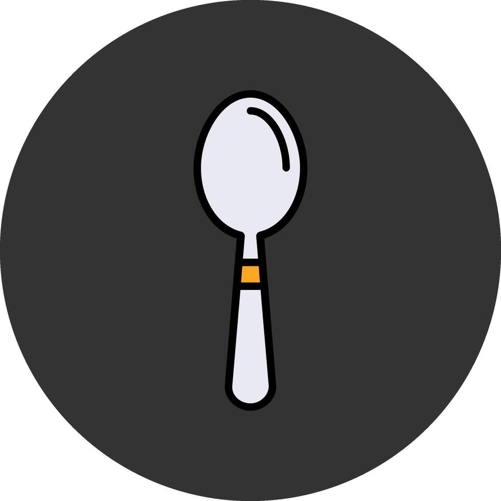 Spoon Flat Grey Circle Style Icon vector