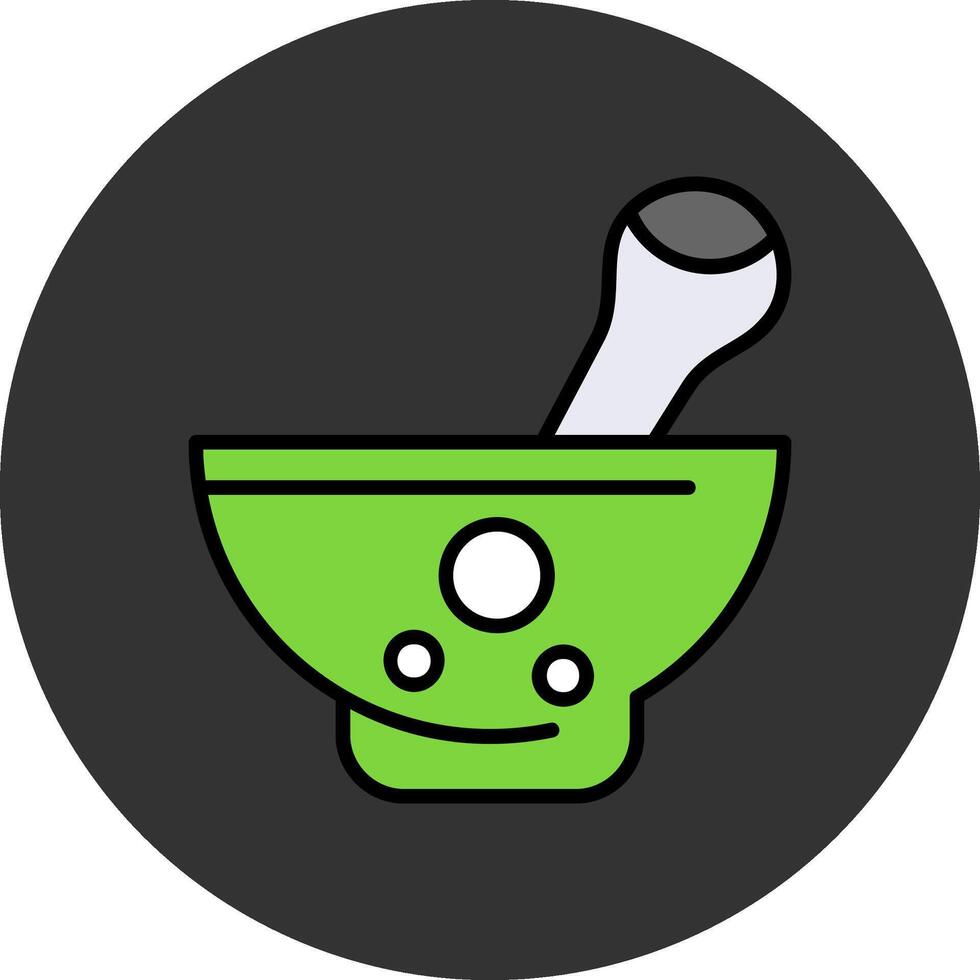 Pestle Flat Grey Circle Style Icon vector