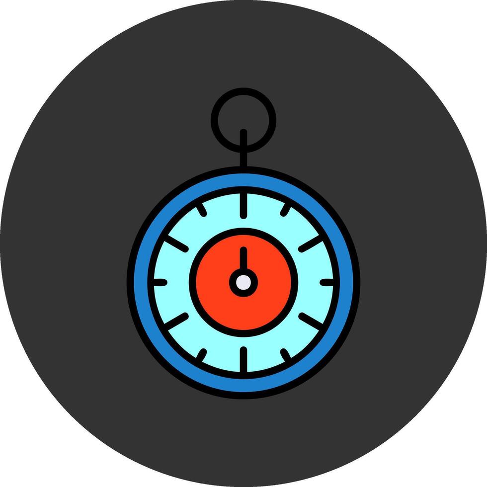 Timer Flat Grey Circle Style Icon vector