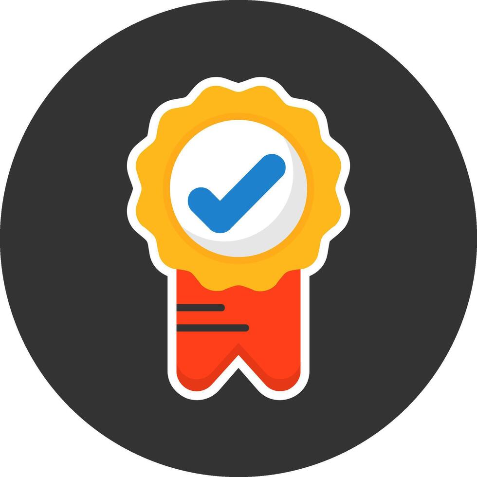 Badge Flat Grey Circle Style Icon vector