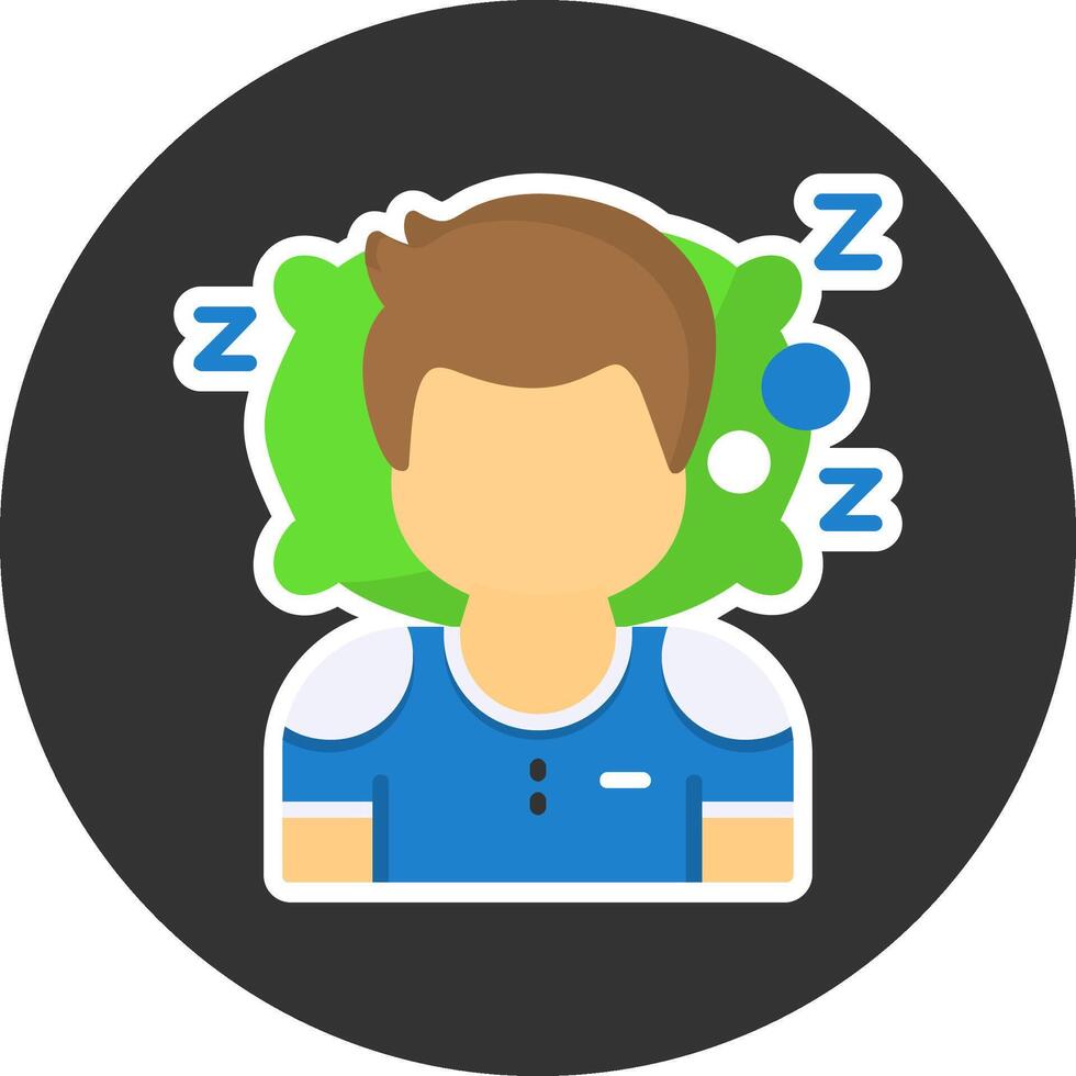 Sleeping Flat Grey Circle Style Icon vector