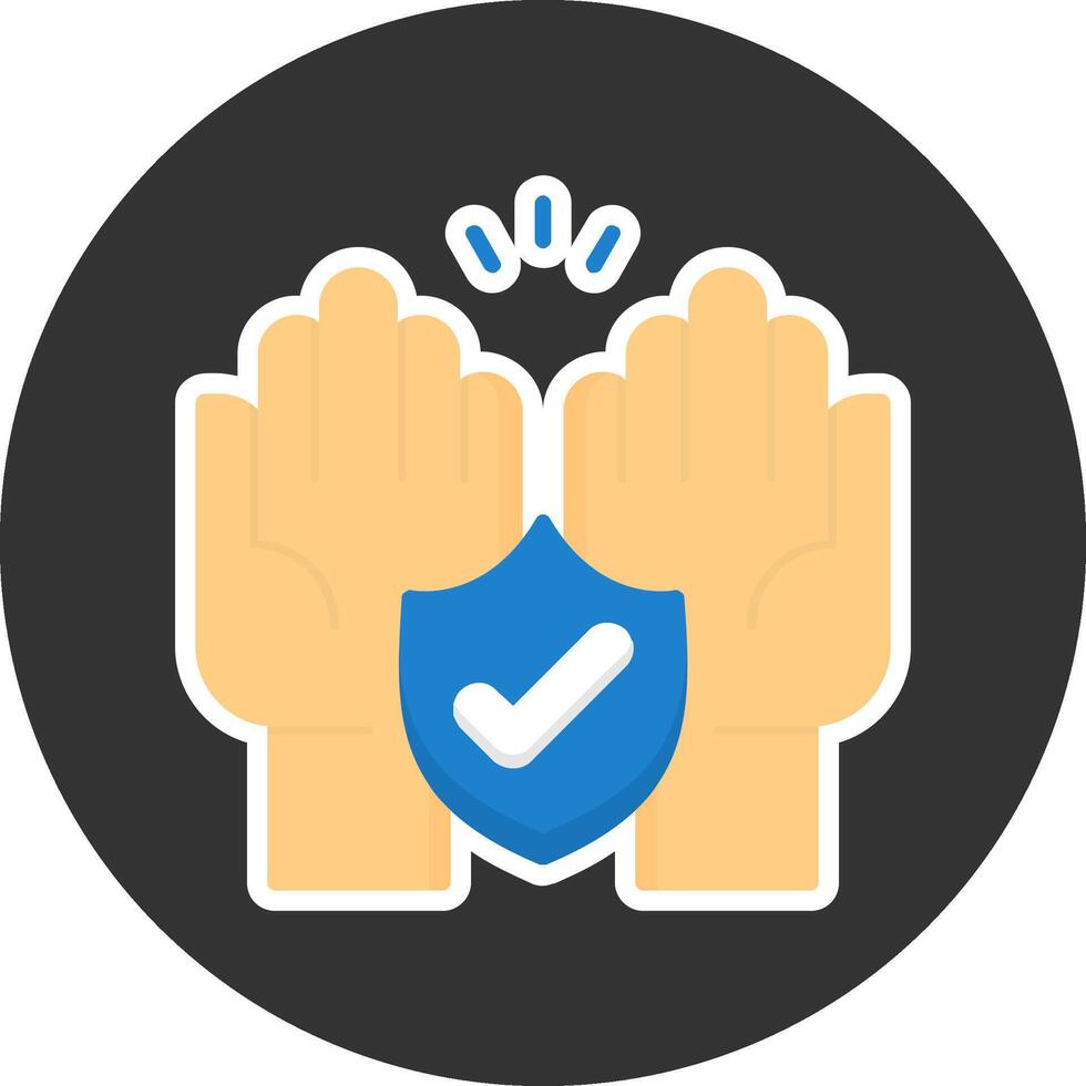 Safe Flat Grey Circle Style Icon vector