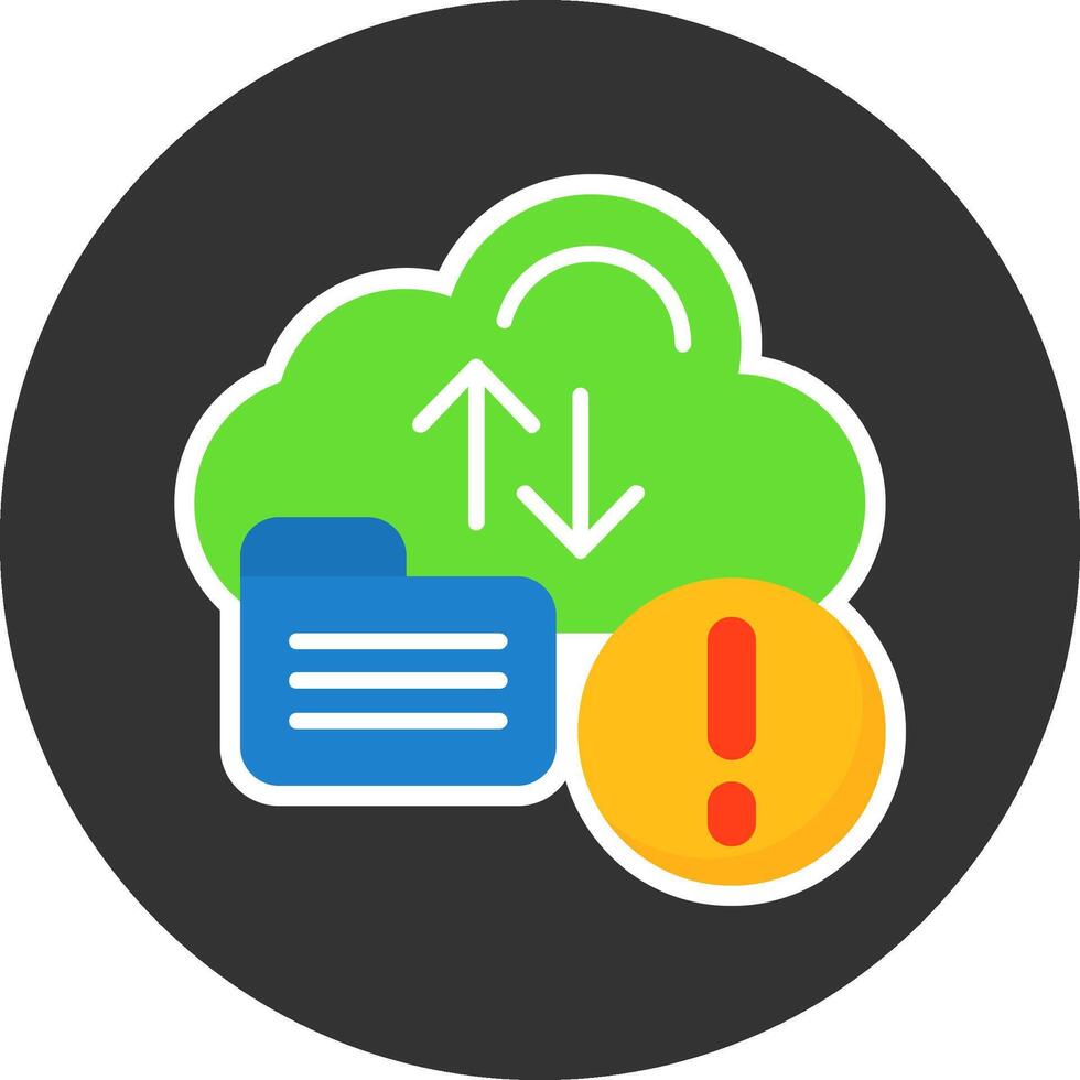 Cloud storage Flat Grey Circle Style Icon vector