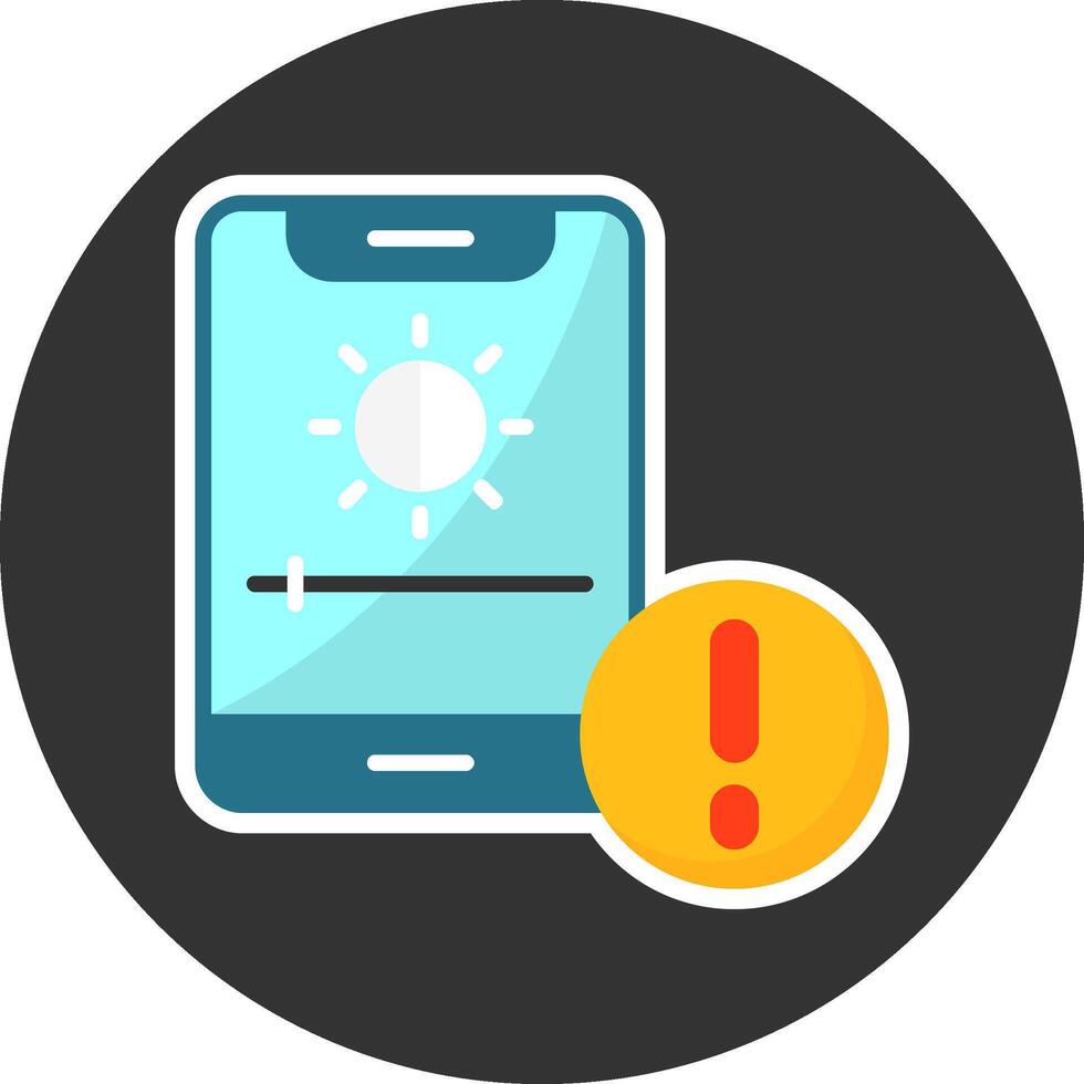 Adaptive brightness Flat Grey Circle Style Icon vector