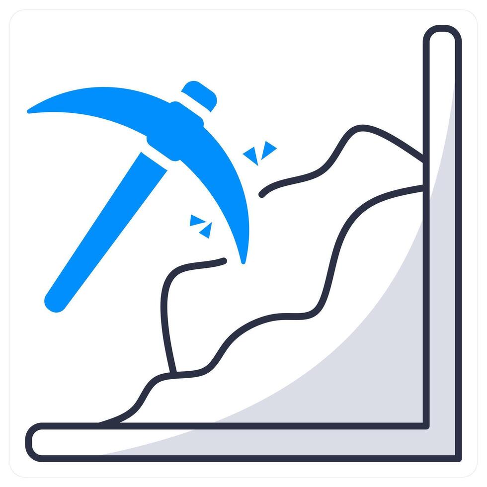 Mining and excavation icon concept vector