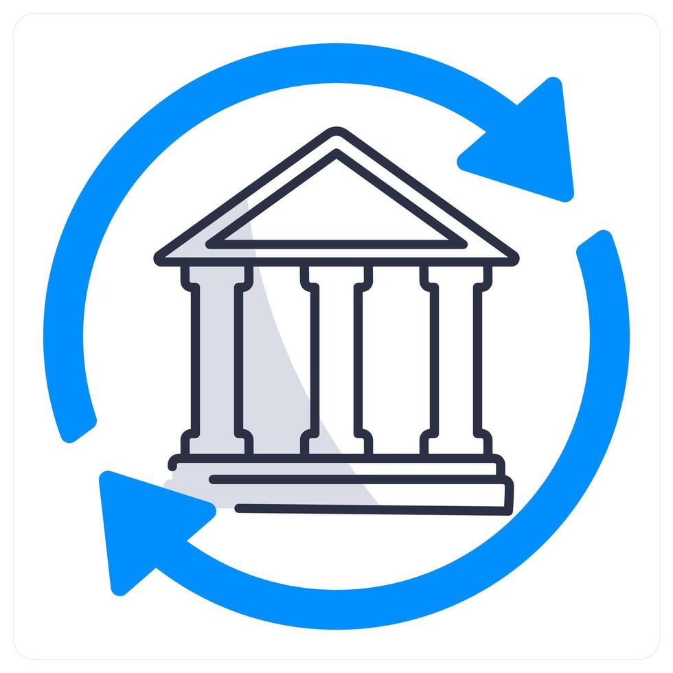 Bank Transfer and money icon concept vector