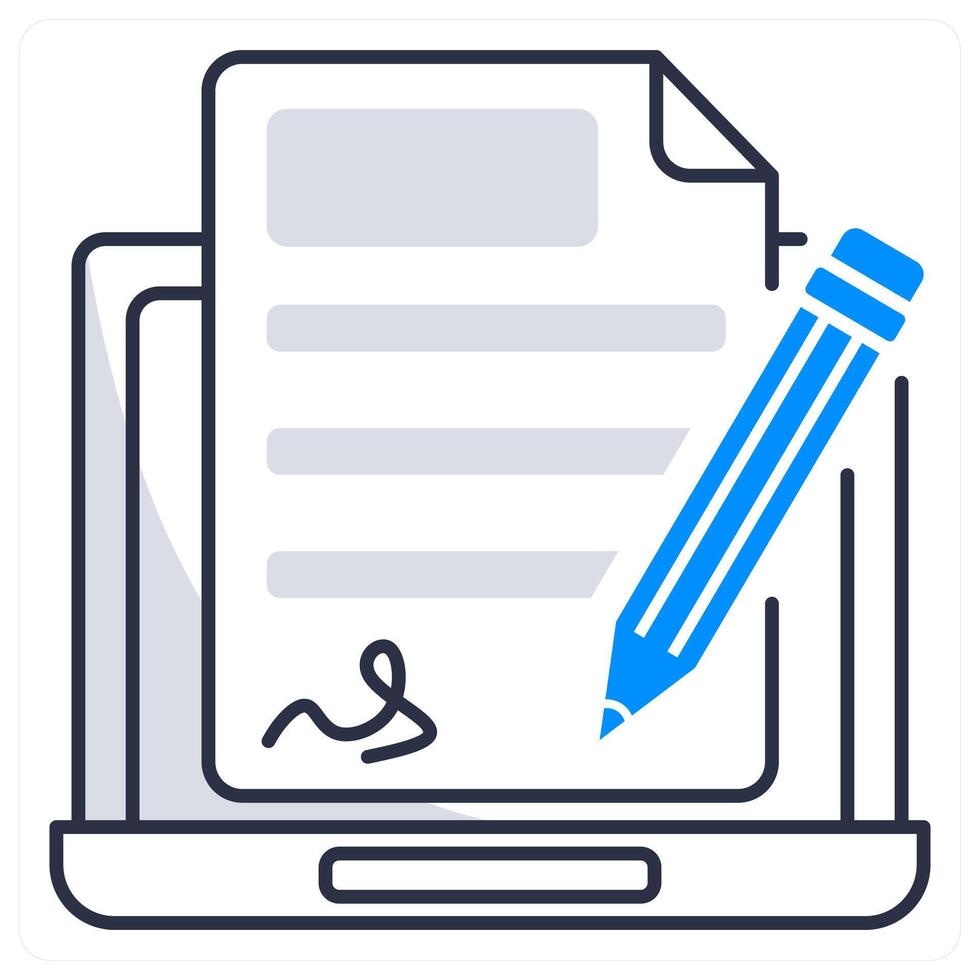 Electronic Signature and digital icon concept vector