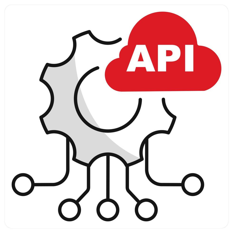 API and software icon concept vector