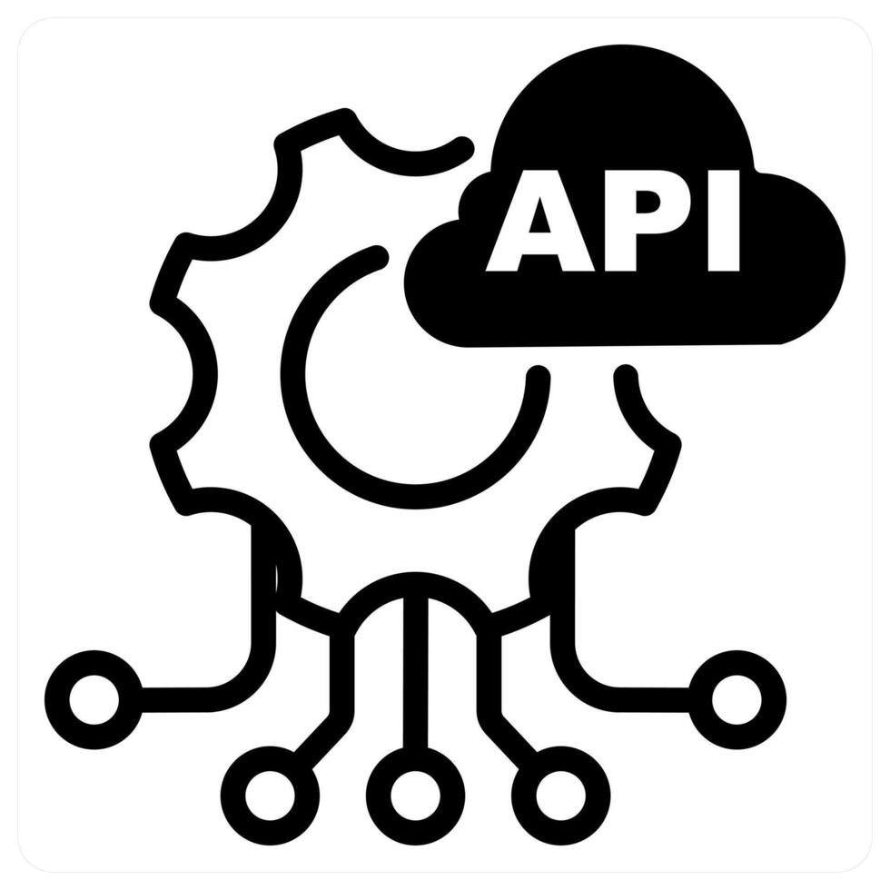 API and software icon concept vector