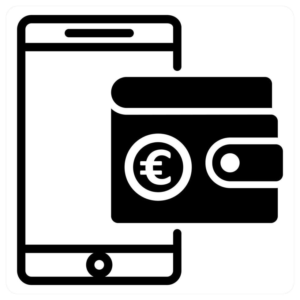 Digital Wallet and wallet icon concept vector