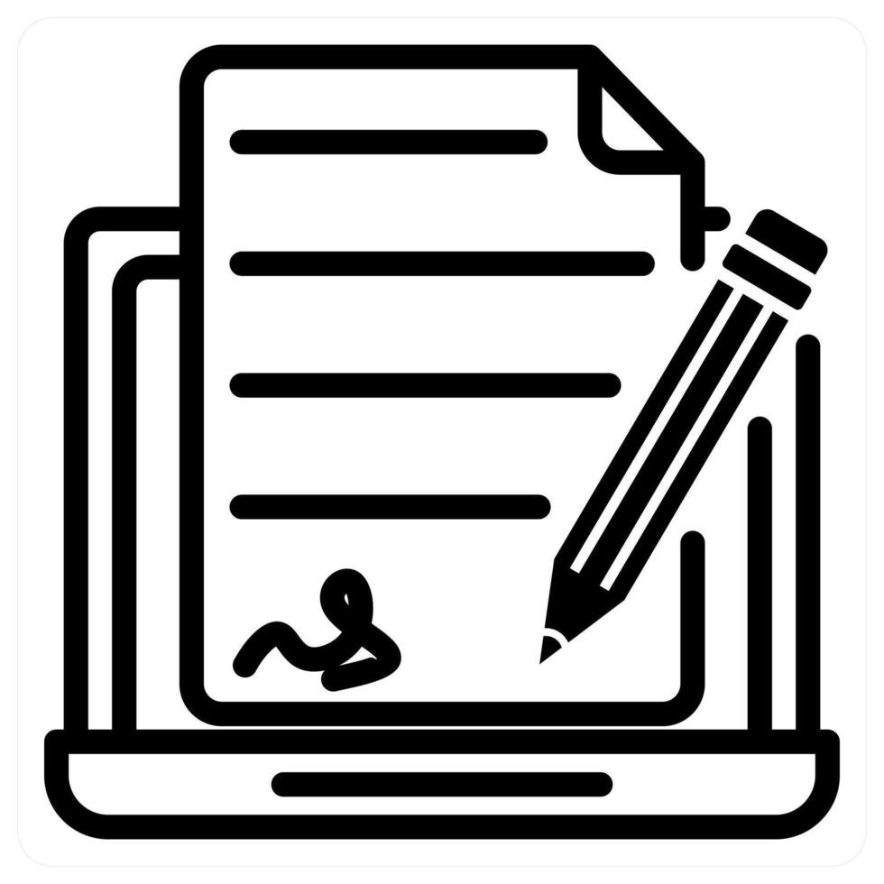 Electronic Signature and digital icon concept vector