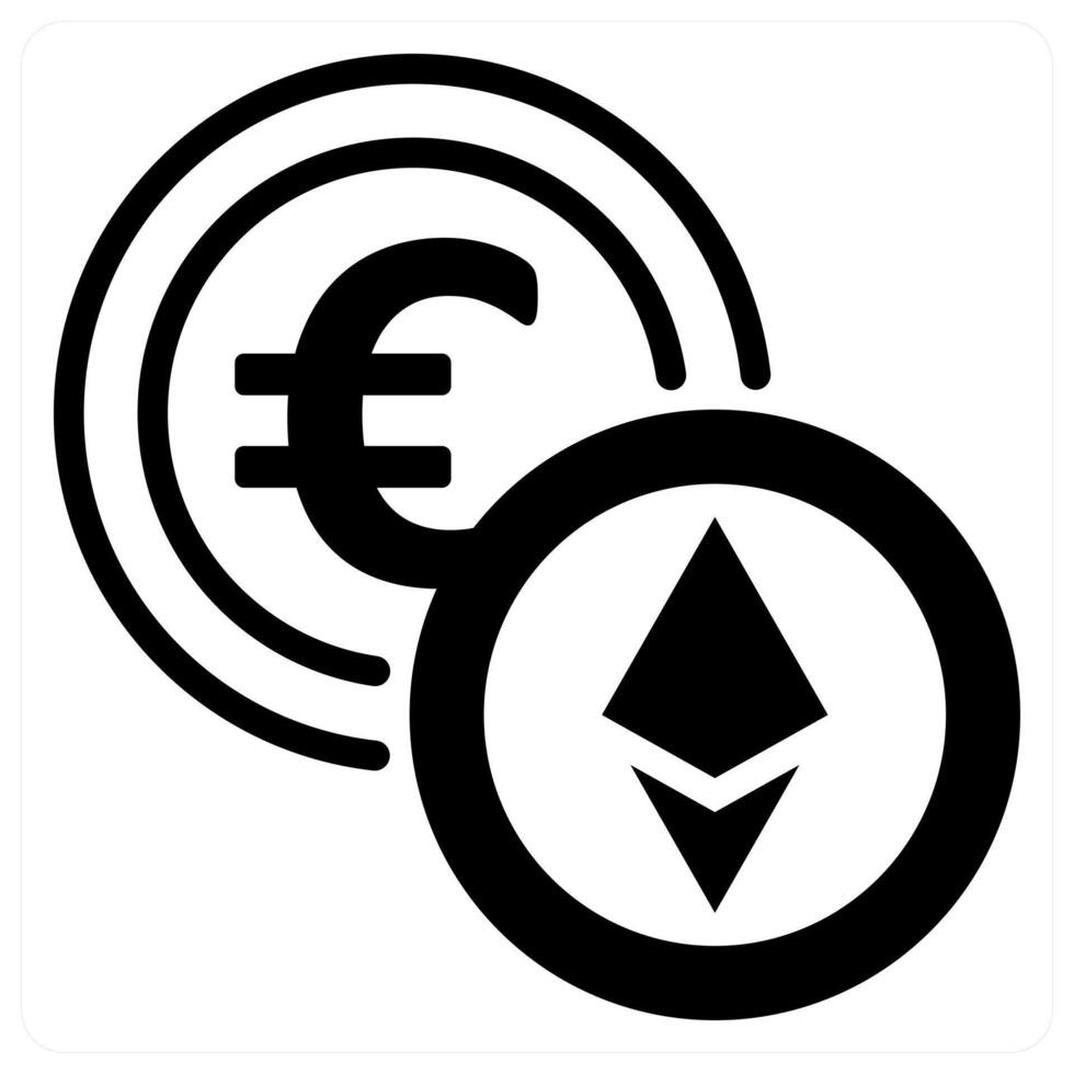 Cryptocurrency and bitcoin icon concept vector