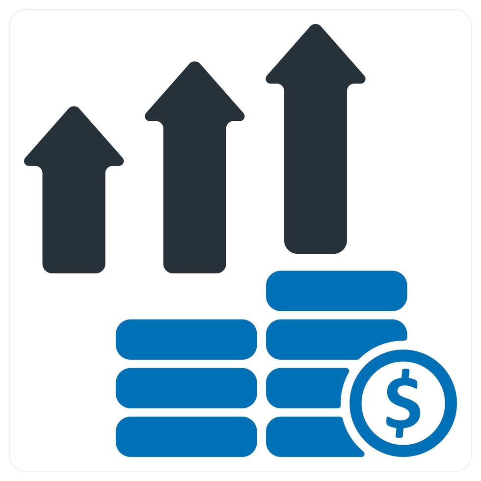 Business Profit and growth icon concept vector