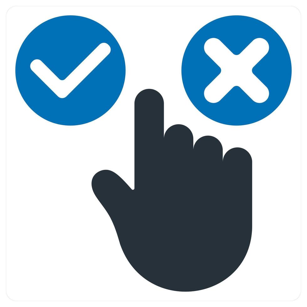 Decision and choice icon concept vector