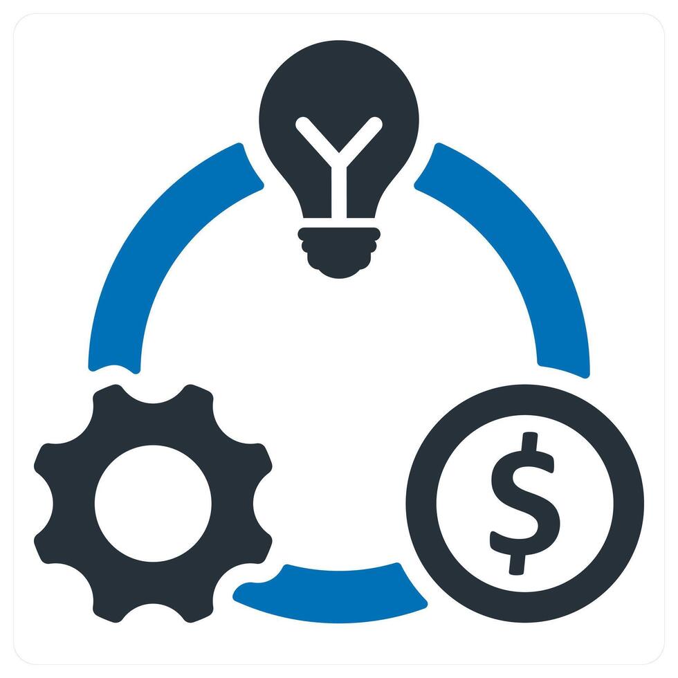 Business Model and strategy icon concept vector