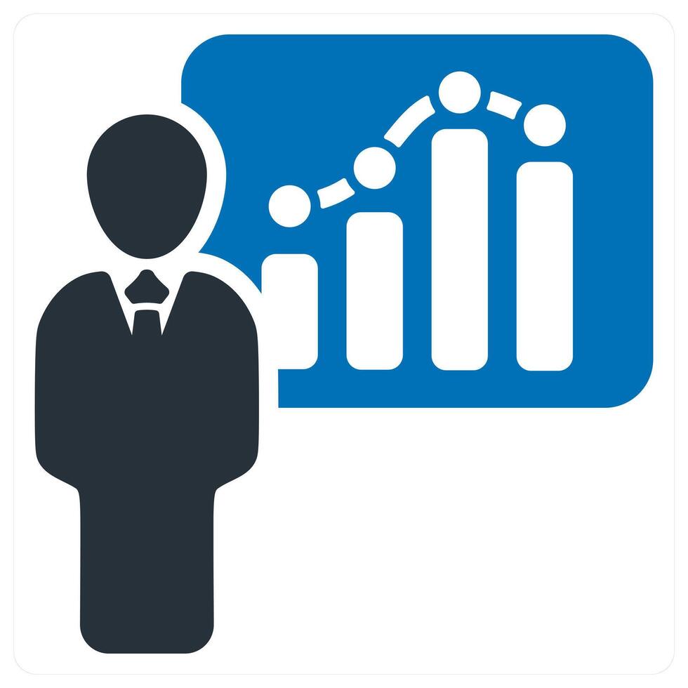 Graphical Presentation and charts icon concept vector