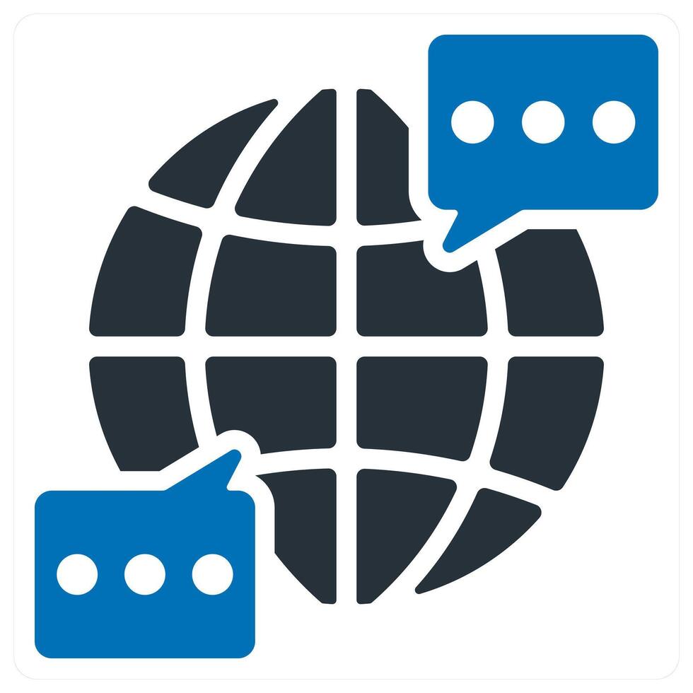 Global Communication and network icon concept vector