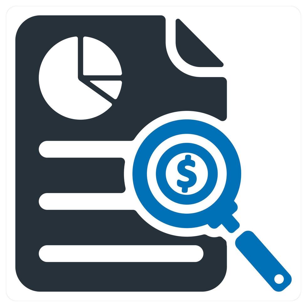 Business Report and analytics icon concept vector
