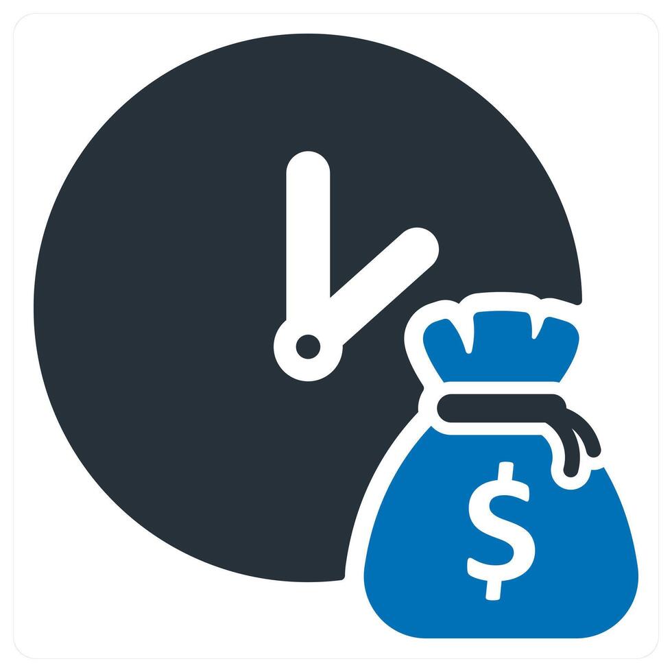 Time Is Money icon concept vector