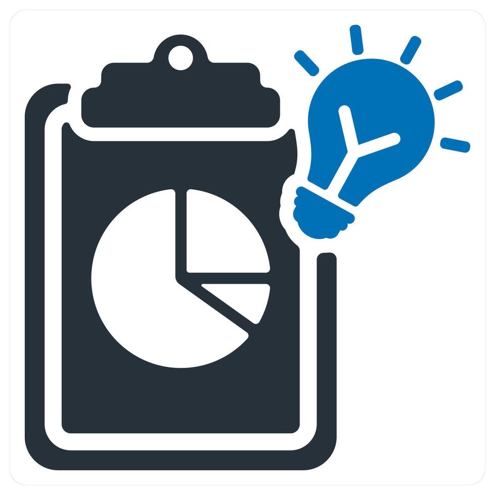 Creative Report and insight icon concept vector