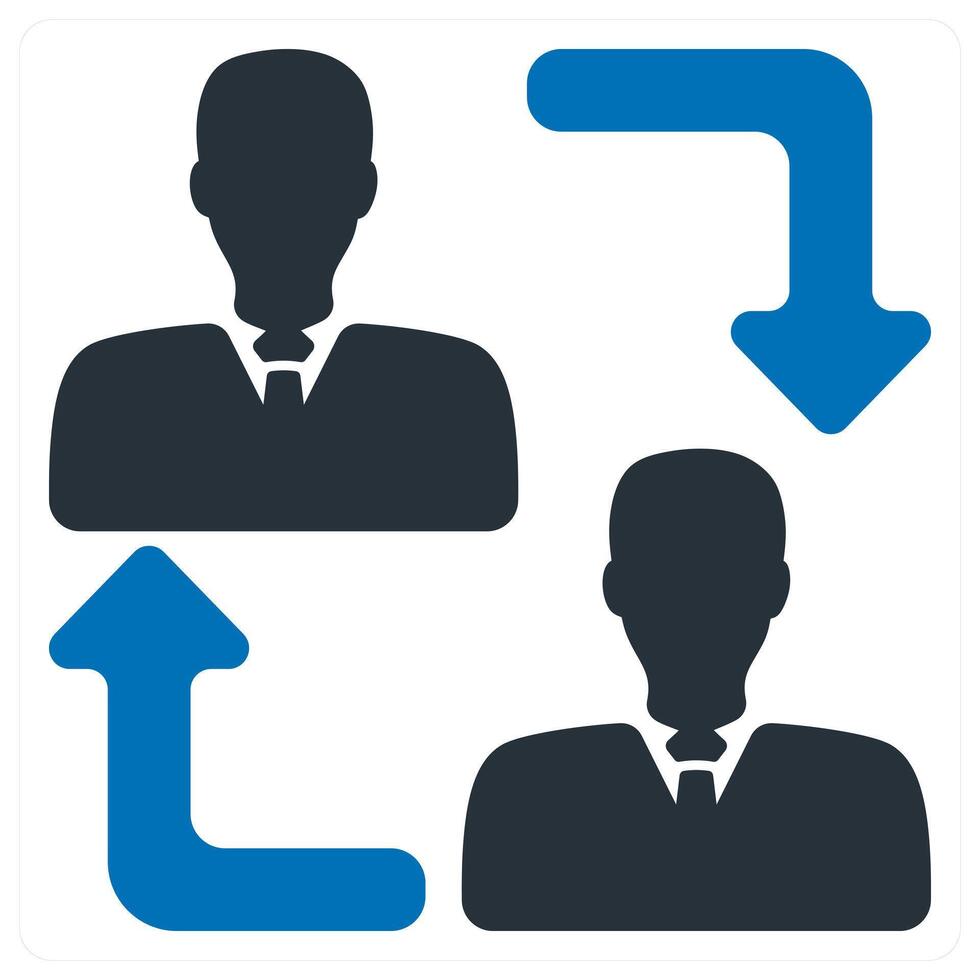 Employee Change and movement icon concept vector