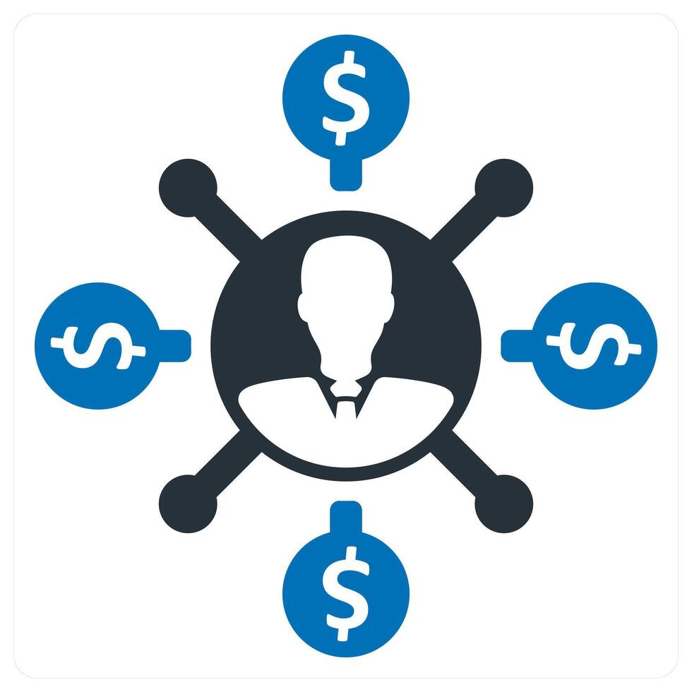 Affiliate Marketing and revenue icon concept vector